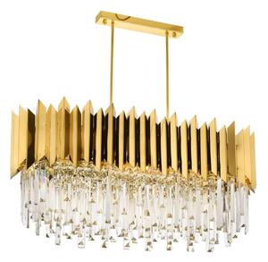 Lampadario a catena CRYSTALLINE 8xE27/40W/230V dorato