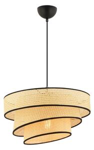 Lampadario a sospensione con cavo COUPER 1xE27/60W/230V beige/nero