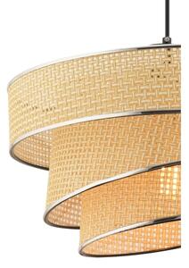 Lampadario a sospensione su cavo COUPER 1xE27/60W/230V beige/cromo lucido