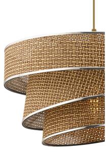 Lampadario a sospensione con cavo COUPER 1xE27/60W/230V marrone/cromo lucido