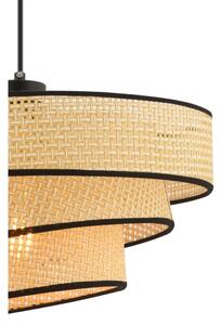Lampadario a sospensione con cavo COUPER 1xE27/60W/230V beige/nero
