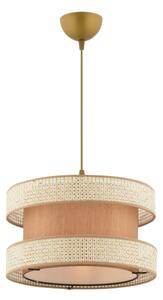 Lampadario a cavo HALO 1xE27/60W/230V beige/crema