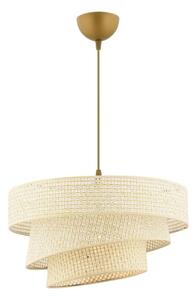 Lampadario a sospensione con cavo COUPER 1xE27/60W/230V colore crema
