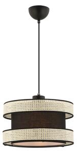 Lampadario a cavo HALO 1xE27/60W/230V nero/crema