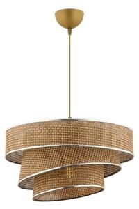 Lampadario a sospensione con cavo COUPER 1xE27/60W/230V marrone/cromo lucido