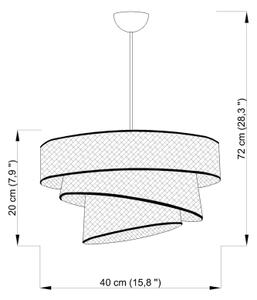 Lampadario a sospensione con cavo COUPER 1xE27/60W/230V crema/cromo lucido