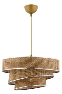 Lampadario a sospensione con cavo COUPER 1xE27/60W/230V marrone/cromo lucido