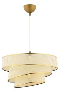 Lampadario a sospensione COUPER 1xE27/60W/230V bianco/oro