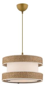 Lampadario con cavo HALO 1xE27/60W/230V crema/beige