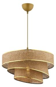 Lampadario a sospensione COUPER 1xE27/60W/230V marrone/oro