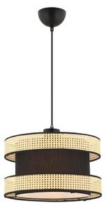 Lampadario a sospensione con cavo HALO 1xE27/60W/230V nero/beige