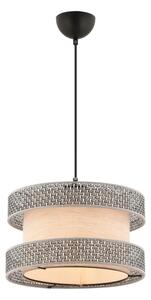 Lampadario su cavo HALO 1xE27/60W/230V beige/grigio