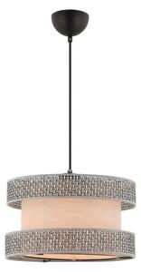 Lampadario su cavo HALO 1xE27/60W/230V beige/grigio