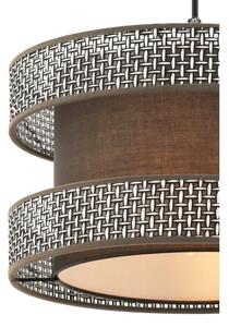 Lampadario a cavo HALO 1xE27/60W/230V marrone/grigio