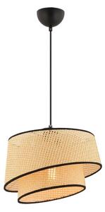 Lampadario a cavo BARETTE 1xE27/60W/230V beige/nero