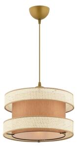 Lampadario a cavo HALO 1xE27/60W/230V marrone/crema