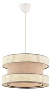 Lampadario a sospensione con cavo HALO 1xE27/60W/230V beige/crema