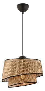 Lampadario a sospensione con cavo BARETTE 1xE27/60W/230V marrone/nero