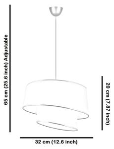 Lampadario a sospensione con cavo BARETTE 1xE27/60W/230V crema