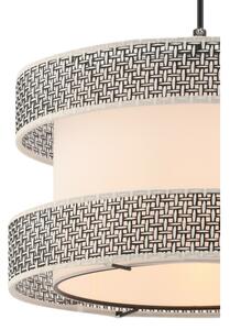 Lampadario a cavo HALO 1xE27/60W/230V crema/grigio