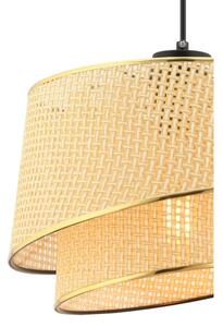 Lampadario sospeso a cavo BARETTE 1xE27/60W/230V marrone/oro