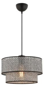 Lampada a sospensione con cavo ECHO 1xE27/60W/230V grigio/nero