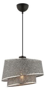 Lampada a sospensione con cavo BARETTE 1xE27/60W/230V grigio/cromo lucido