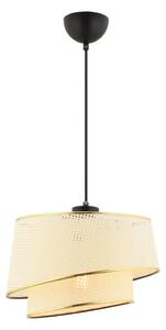 Lampadario a cavo BARETTE 1xE27/60W/230V crema/oro