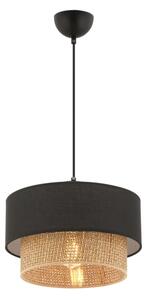 Lampadario a sospensione su cavo ECHO 1xE27/60W/230V nero/marrone
