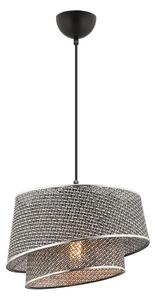 Lampada a sospensione con cavo BARETTE 1xE27/60W/230V grigio/cromo lucido