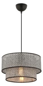 Lampada a sospensione con cavo ECHO 1xE27/60W/230V grigio/nero
