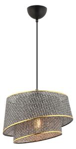 Lampada a sospensione su cavo BARETTE 1xE27/60W/230V grigio/oro