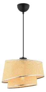 Lampadario a sospensione con cavo BARETTE 1xE27/60W/230V beige/cromo lucido