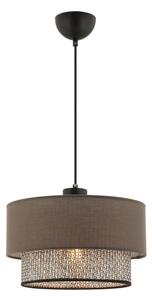 Lampada a sospensione su cavo ECHO 1xE27/60W/230V marrone/grigio