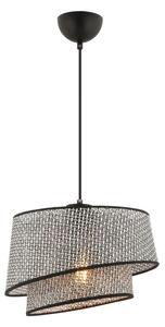 Lampadario a cavo BARETTE 1xE27/60W/230V grigio/nero
