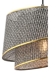 Lampada a sospensione su cavo BARETTE 1xE27/60W/230V grigio/oro