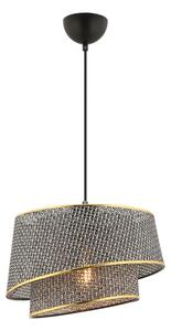 Lampada a sospensione su cavo BARETTE 1xE27/60W/230V grigio/oro
