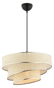 Lampadario a sospensione con cavo COUPER 1xE27/60W/230V crema/cromo lucido