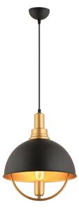 Lampadario a cavo MONZA 1xE27/40W/230V diam. 30 cm nero/oro