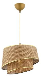 Lampadario a sospensione con cavo BARETTE 1xE27/60W/230V marrone/oro