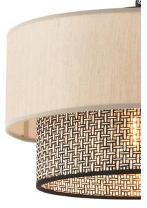 Lampada a sospensione su cavo ECHO 1xE27/60W/230V beige/grigio
