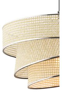 Lampadario a sospensione con cavo COUPER 1xE27/60W/230V crema/cromo lucido