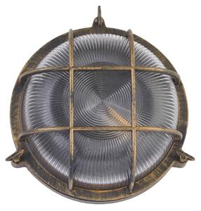 Searchlight Lampada navale Porto rotonda, nero-oro