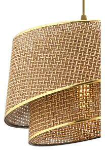 Lampadario a sospensione con cavo BARETTE 1xE27/60W/230V marrone/oro