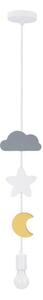 Lampadario sospeso per bambini TRIO 1xE27/20W/230V grigio/bianco/giallo