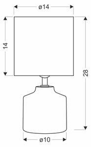 Lampada da tavolo MINOS 1xE14/40W/230V marrone/bianco