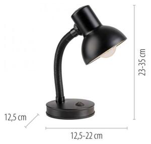 JUST LIGHT. 11080-18 - Lampada da tavolo flessibile FLEXI 1xE27/25W/230V nera