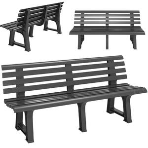 Panchina da giardino Orchidea a 3 posti L 145 x P 49 x H 74 cm, colore Athracite