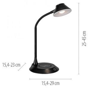 JUST LIGHT. 14414-18-LED Lampada da tavolo dimmerabile con ricarica PUCKI LED/4,5W/230V nera
