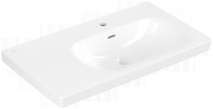 Villeroy & Boch Skyla lavabo armoire, bassin à droite, 1 trou pour robinet, avec trop-plein, 800x460x160mm, 5A52R1R1, 5A52R1R1